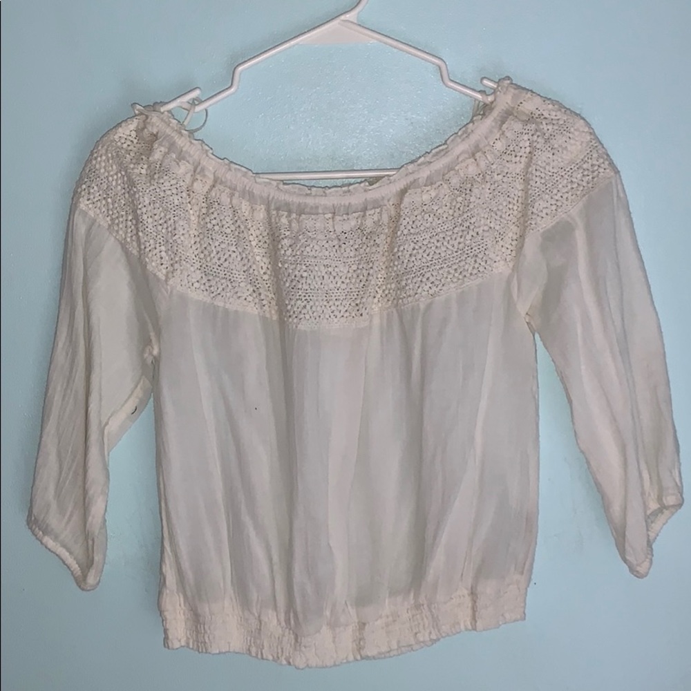 Aerie off the shoulder white top